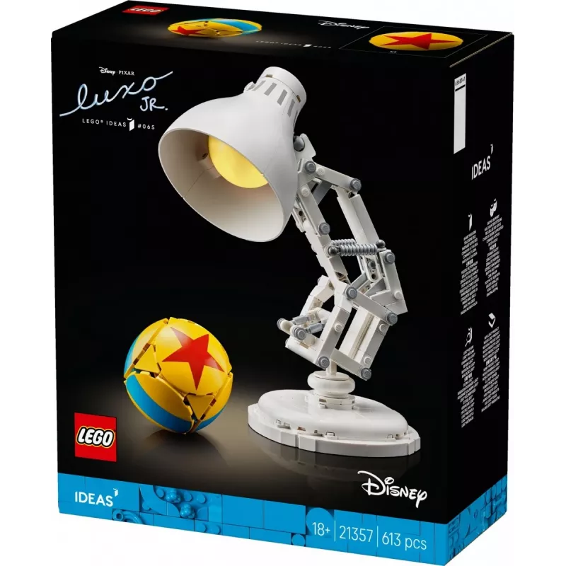 Stavebnica LEGO Ideas model 21357 — Luxo Jr., 613 dielov, 290×140×110 mm