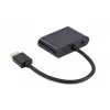 Gembird A-HDMIM-HDMIFVGAF-01 adaptér HDMI samec na HDMI samica + VGA samica s audio a napájacím portom