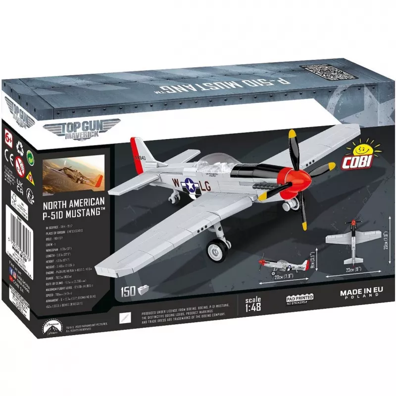 COBI 5847 Top Gun Maverick P-51D Mustang 150 kociek