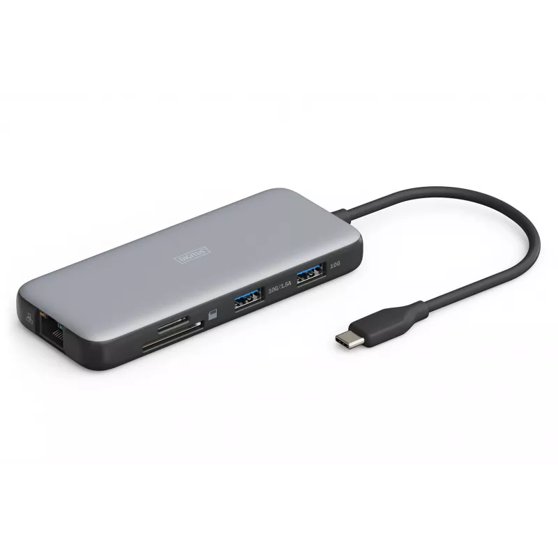 USB-C dokovacia stanica Digitus DA-70915 8-násobná 100W Power Delivery