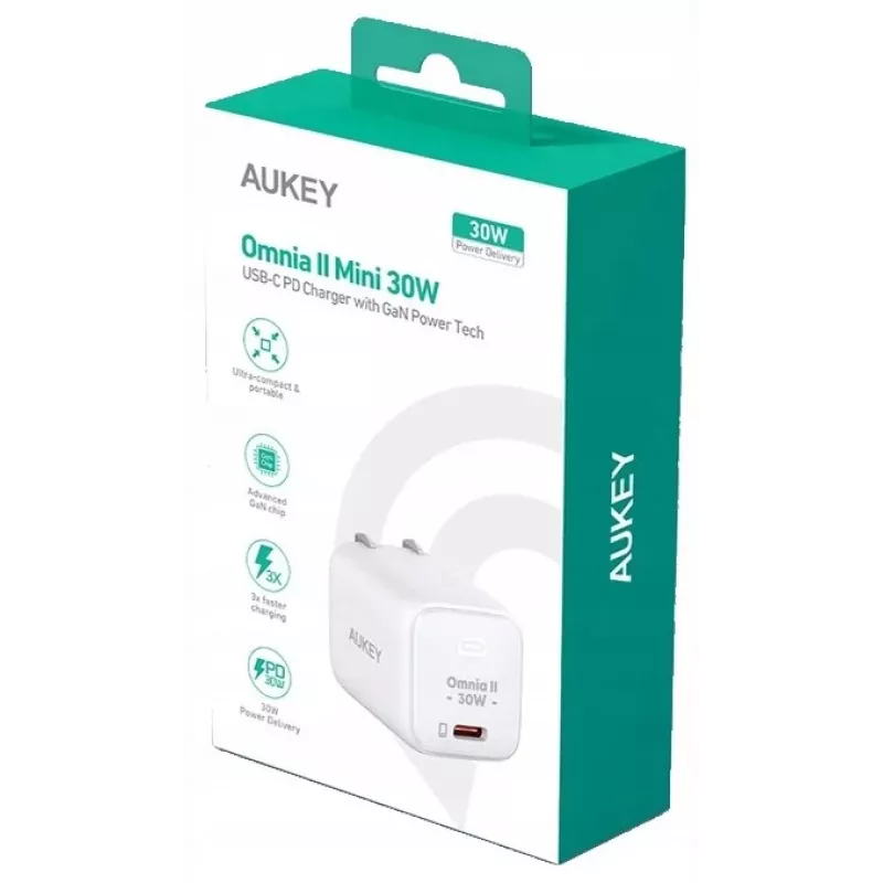 Nástenná nabíjačka PA-B1L biela Omnia II Mini 1xUSB-C PowerDelivery 30W 5A