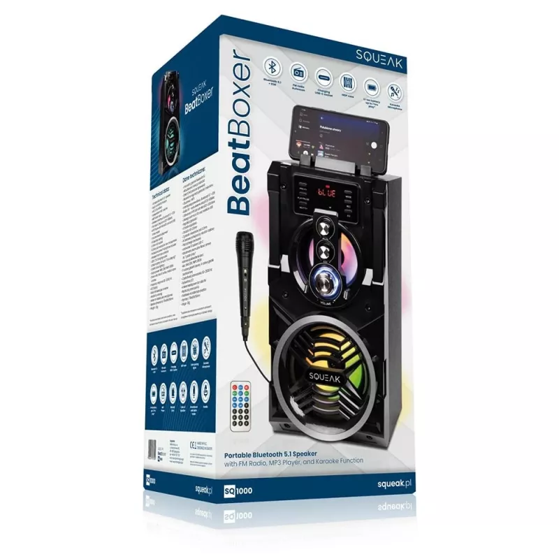 BeatBoxer Bluetooth 5.1 reproduktor - Bluetooth reproduktor s karaoke