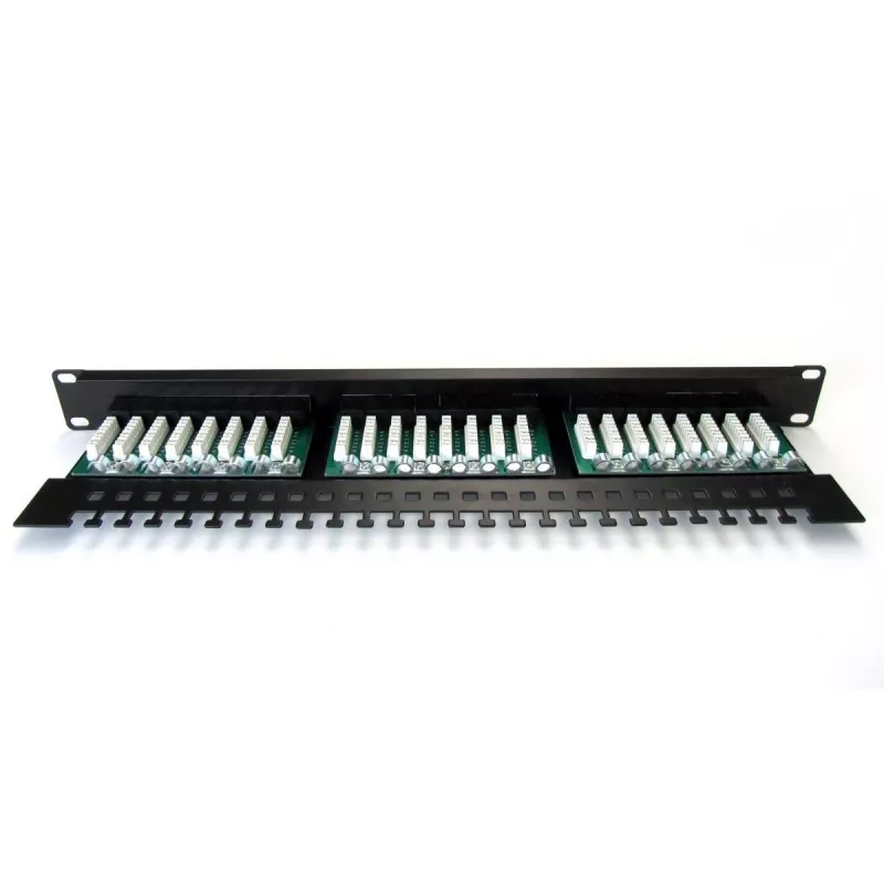 Digitus DN-91524U-EC 19" 24-portový Cat5e U/UTP patch panel, 1U, s káblovou podporou, čierny