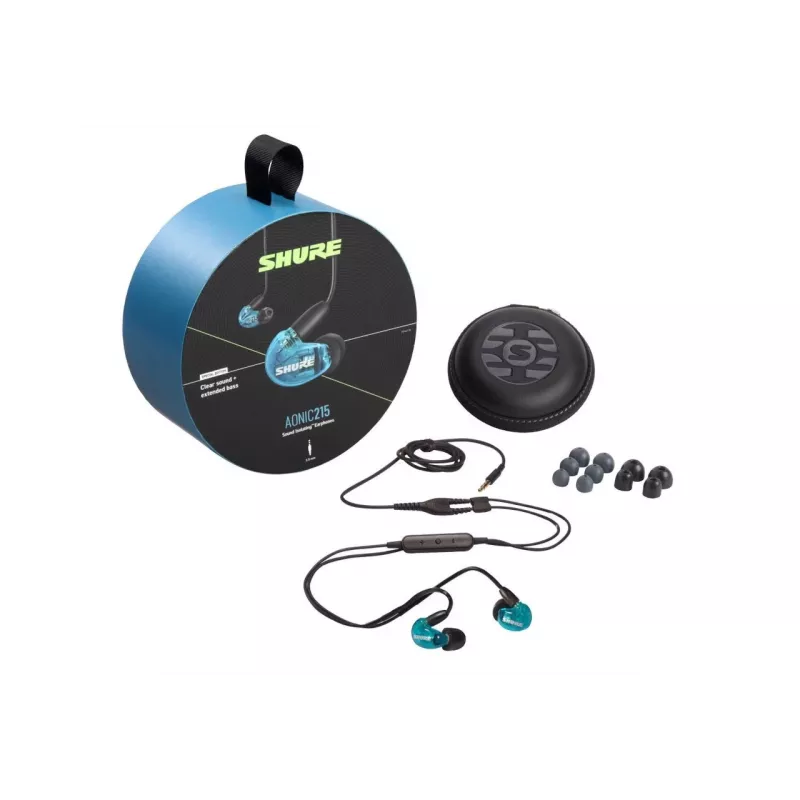 Shure AONIC 215 - in-ear slúchadlá s jedným meničom a 3,5-mm káblom (modrá)