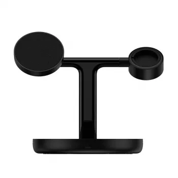 Baseus Swan 3-in-1 bezdrôtová magnetická nabíjacia stanica 20W čierna univerzálna verzia (vrátane: USB Type-C 3A 1m)