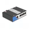 Ethernet switch DELOCK 80162 — 5-portový Gigabit RJ45 pre montáž na lištu DIN