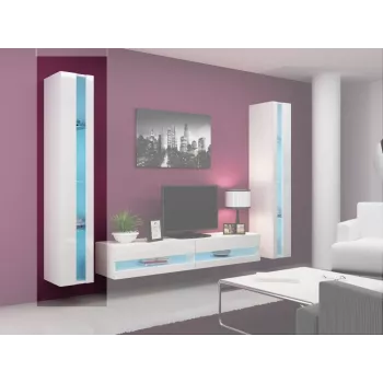Cama regál VIGO NEW 180/40/30 biela/biela lesk