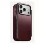 Puzdro na telefón Nomad Modern Leather Folio pre Apple iPhone 17 Pro, 6,3 palcov (16 cm), koža bordová