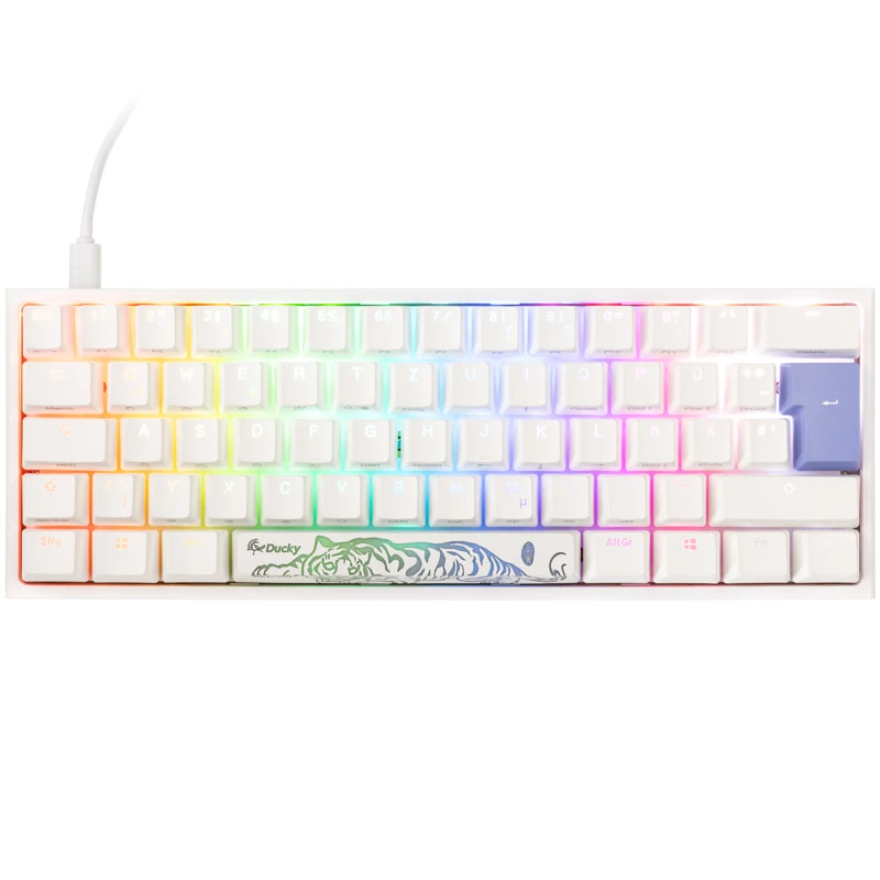 Ducky DKON2061ST klávesnica Gaming USB QWERTZ nemecká biela