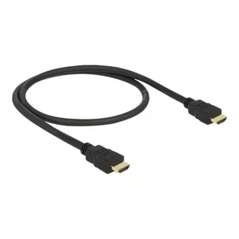 DeLOCK - video/audio/network kábel - HDMI - 28 AWG - HDMI, 19-pinový (M) - HDMI, 19-pinový (M) - 50 cm - čierny (84751)