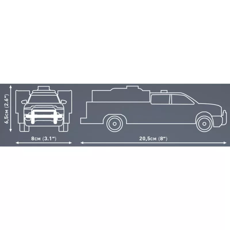 Stavebnica Cobi RAM 3500 hasičské auto COBI-24612 2-in-1 modelová sada