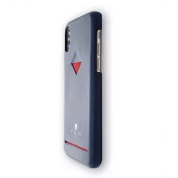Zadný kryt s priehradkou na karty VixFox pre iPhone XSMAX, námornícka modrá, zadný kryt s integrovanou priehradkou na karty