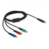DeLOCK USB nabíjací kábel 3-in-1 USB Type-C na Lightning Micro-USB 1 m