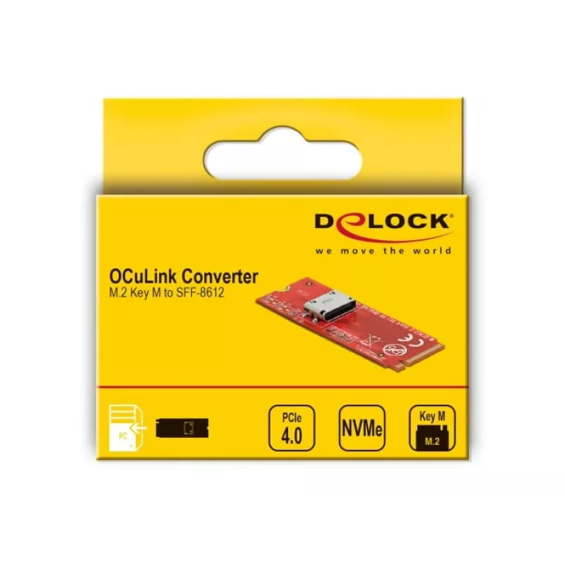 M.2 Key M na 1 x OCuLink SFF-8612 konvertor DeLOCK 64106