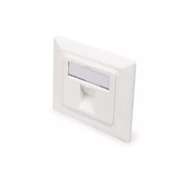 Digitus | nástenná doska pre keystone moduly, nemecký typ, stredná doska 50x50 mm, rám 80x80 mm | DN-93811