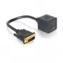 Adaptér DVI 25 konektor samec na 2x HDMI konektor samica 0,2 m DeLOCK 65069