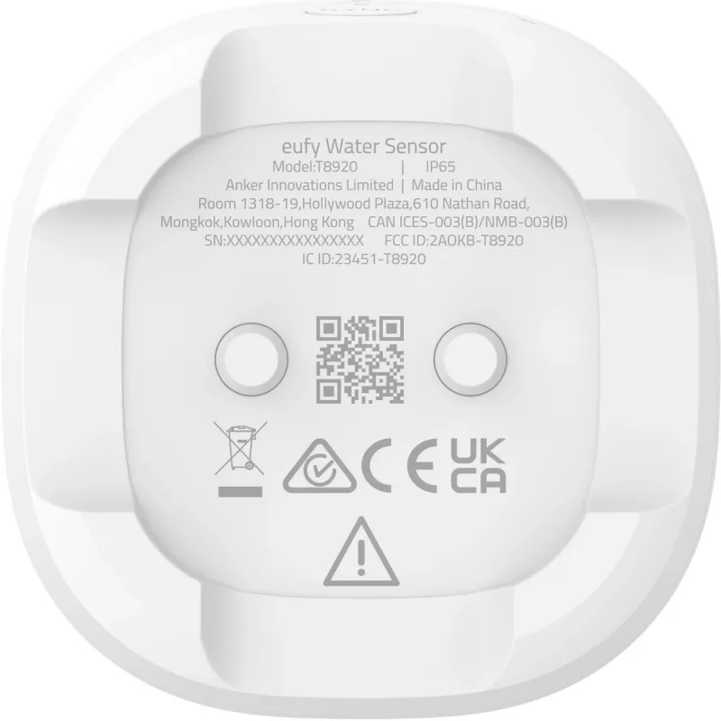Senzor vody a mrazu Eufy T89203D1, biely