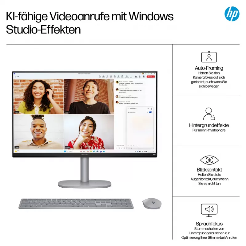 HP OmniStudio X 27-cs1077ng 27-palcový dotykový All-in-One PC FHD, Intel Core Ultra 7 256V, 16 GB RAM, 1 TB SSD