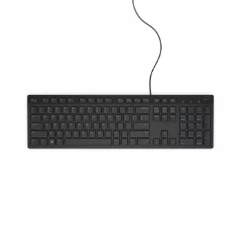 Káblová USB klávesnica Dell KB216 nemecké rozloženie čierna – kompaktná full-size klávesnica s numerickým blokom