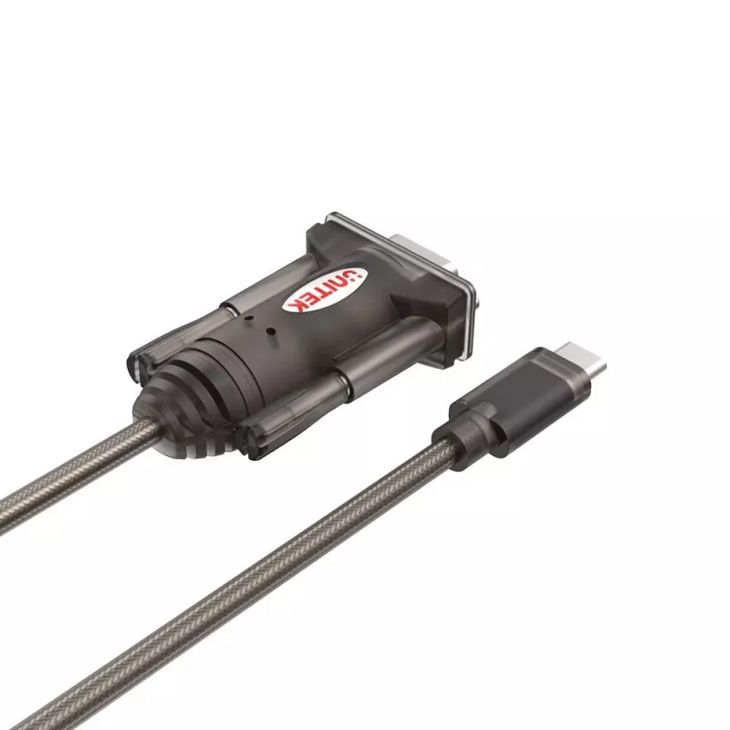 Unitek Y-1105K adaptér USB-C na RS-232, 1,5 m, čierny