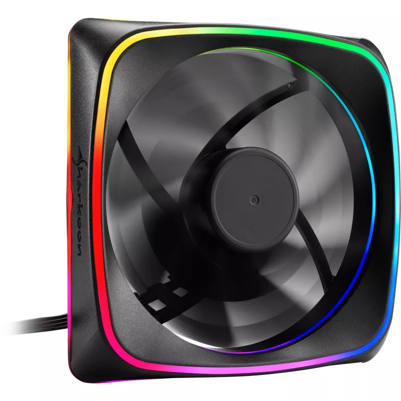 Ventilátor Sharkoon RGB SHARK Lights 12 cm čierny