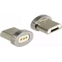 Káblový adaptér DeLOCK 65929 USB Type Micro-B magnetické rozhranie strieborný