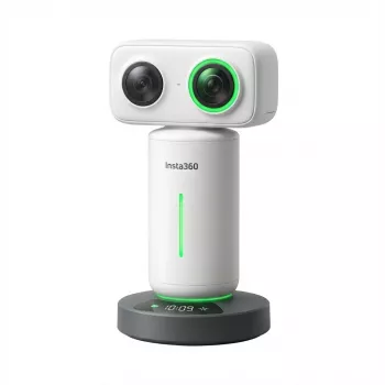 Hlasitý telefón Insta360 Wave Ai powered speakerphone biela — prenosné konferenčné zariadenie
