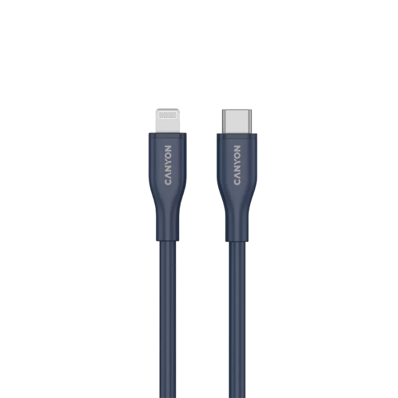 USB-C na Lightning kábel CANYON CLNM60 60W MFi 1 m silikónový modrý