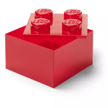 LEGO kocka 4 červená priehľadná – 4x2 výstupky priehľadná červená stavebnica