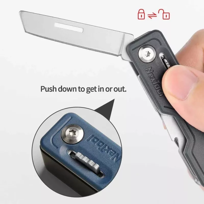 NexTool NE20100 10-in-1 multitool nôž, khaki