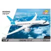 Stavebnica Cobi Boeing 737-8 — 340 dielov, odporúčaný vek 7+, modrá a biela