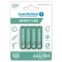 Nabíjacie AAA NiMH batérie everActive EVHRL03-550 1,2 V 550 mAh balenie 4 ks, valcové R03