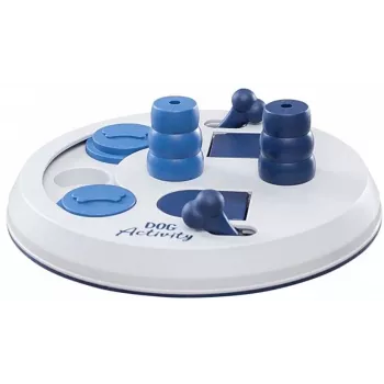 Interaktívna hračka pre psov Trixie Flip Board na maškrty a dávkovanie krmiva, plast, priemer 22 cm, protišmyková základňa, pre malé plemená 5–10 kg