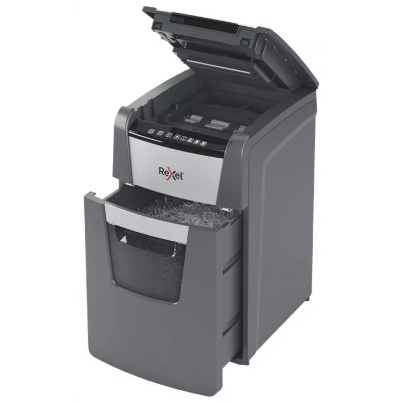 Rexel Optimum AutoFeed+ 130X skartovač krížový rez 55 dB 22 cm čierna, strieborná