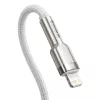 USB-C na Lightning kábel Baseus Cafule 1 m, 20 W, zinkové puzdro, biela