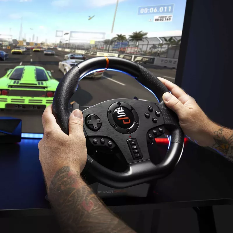 Subsonic SA5595-PC herný ovládač čierny USB volant + pedále