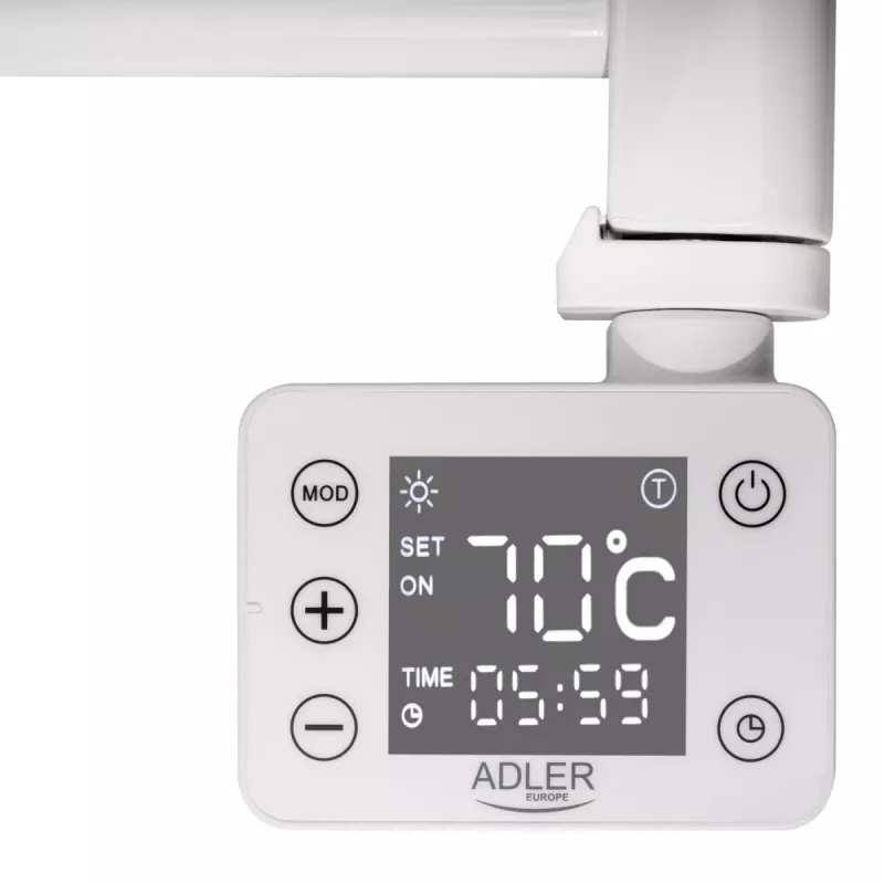 LED elektrický radiátor do kúpeľne | AD 7823 | radiátor | 400 W | biela | IP24