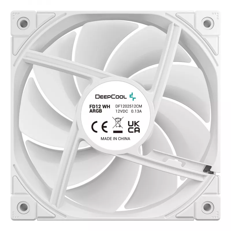 DeepCool FD12 ARGB WH R-FD12-WHAPN3-G ventilátory do skrinky, 120 mm, 3 ks, biele