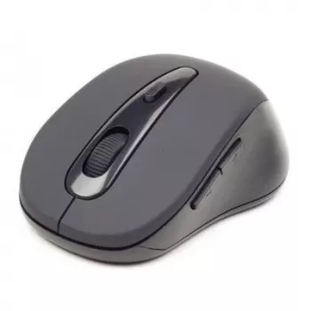 Bezdrôtová optická Bluetooth myš GEMBIRD MUSWB2 — pre pravákov, 1600 DPI, 6 tlačidiel, čierna/sivá, batérie AAA
