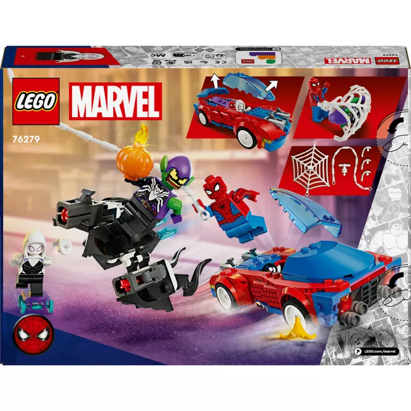 LEGO Marvel 76279 Spider-Man pretekárske auto & Venom Green Goblin stavebnica