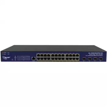 Sieťový switch ALLNET ALL-SG8428v2FPM-10G — 24+4 portov, PoE, 10G uplinky