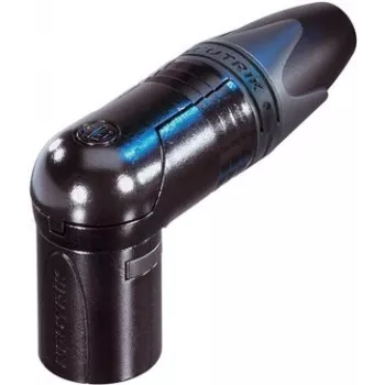 NEUTRIK XLR konektor samec, zahnutý, počet pólov: 4, čierny, NC4MRX-B, 1 kus (NC4MRX-B)