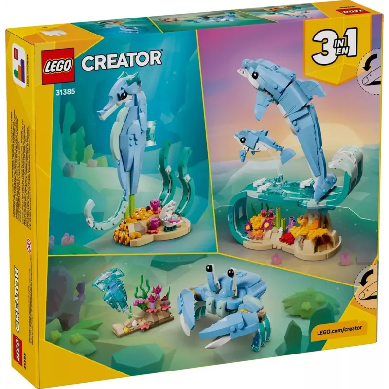 LEGO CREATOR 3 IN 1 31385 Morské zvieratá: Nádherné delfíny