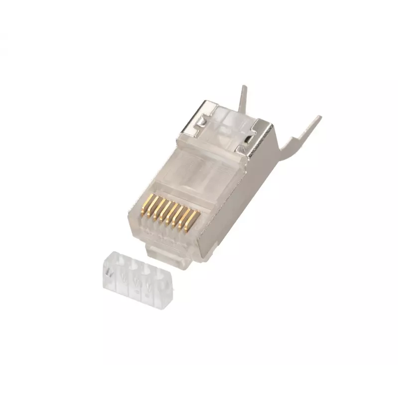 RJ45 konektor samec Extralink CAT6A FTP 8P8C, transparentný, konektor samec/samica, 1 ks