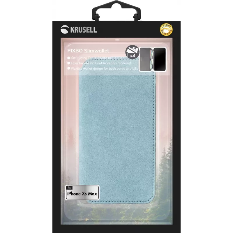 Puzdro s klopou Krusell Broby 4 Card SlimWallet iPhone XS Max