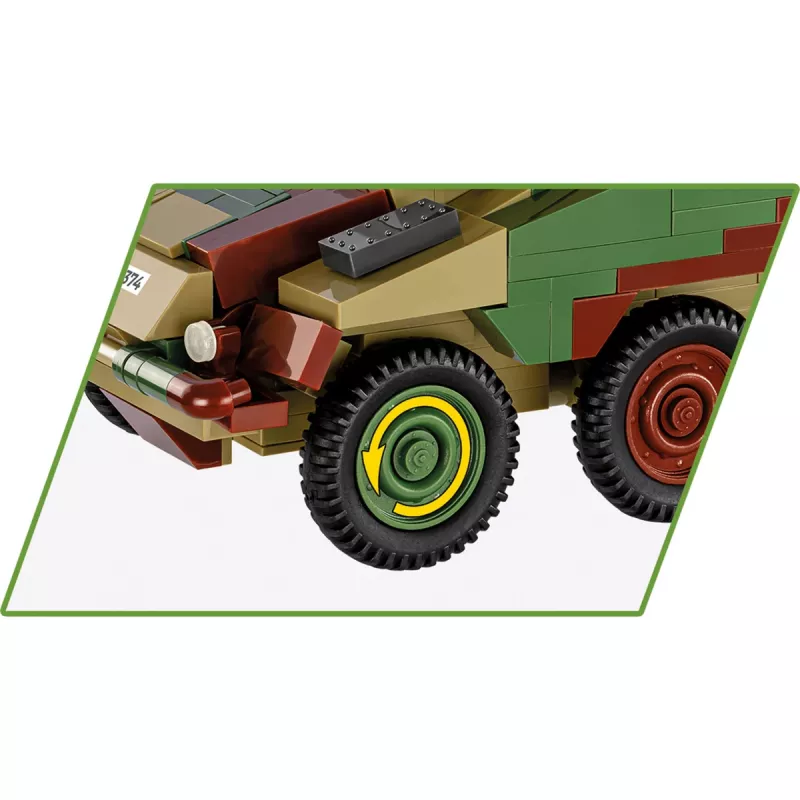 Cobi Historical Collection WWII Sd.Kfz 234/2 Puma vozidlo, viacfarebné