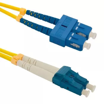 Qoltec - patch kábel - Singlemode SC/UPC (M) na Singlemode LC/UPC (M) - 1 m - optické vlákno - duplex - 9/125 mikrometrov - G.652D