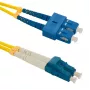 Qoltec - patch kábel - Singlemode SC/UPC (M) na Singlemode LC/UPC (M) - 1 m - optické vlákno - duplex - 9/125 mikrometrov - G.652D