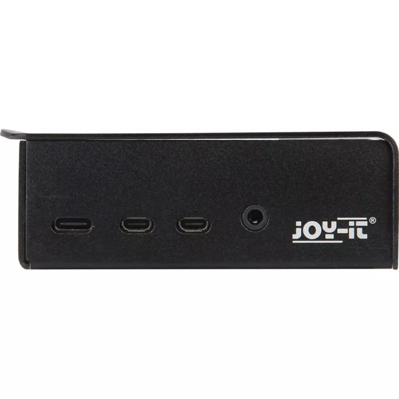 JOY-IT RPI CASE ALU06 - puzdro pre Raspberry Pi 4, hliník, čierne (RB-ALUCASEP4+06)
