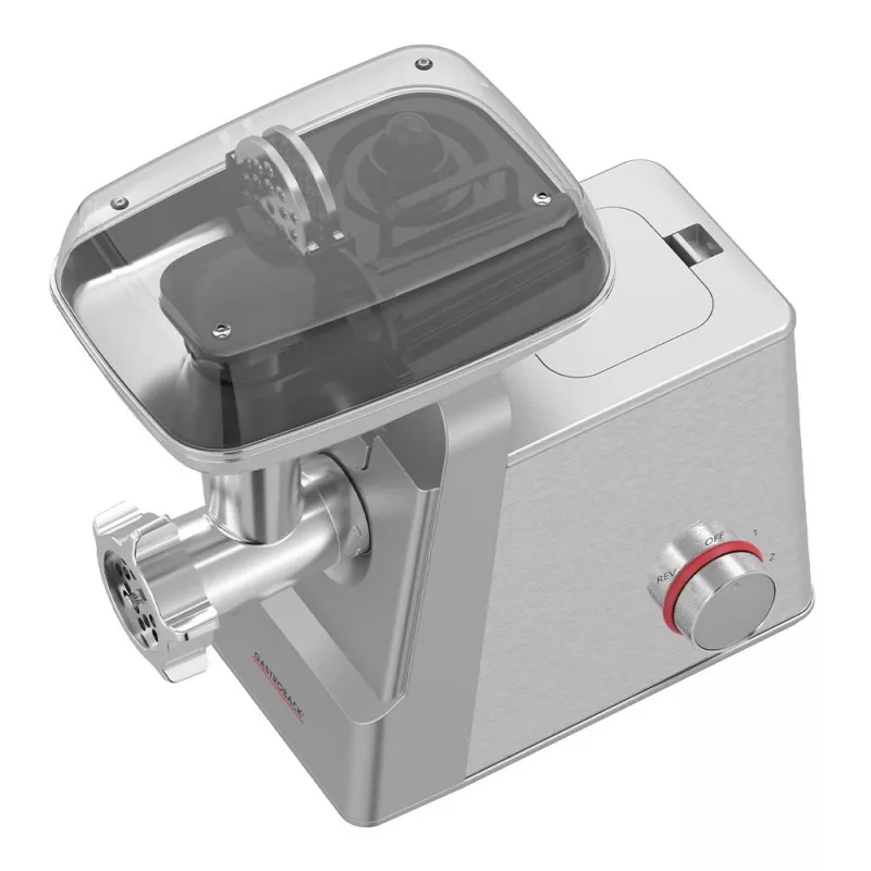 Mlynček na mäso GASTROBACK 41407 — 2100 W, nerezové puzdro, priepustnosť 2,5 kg/min